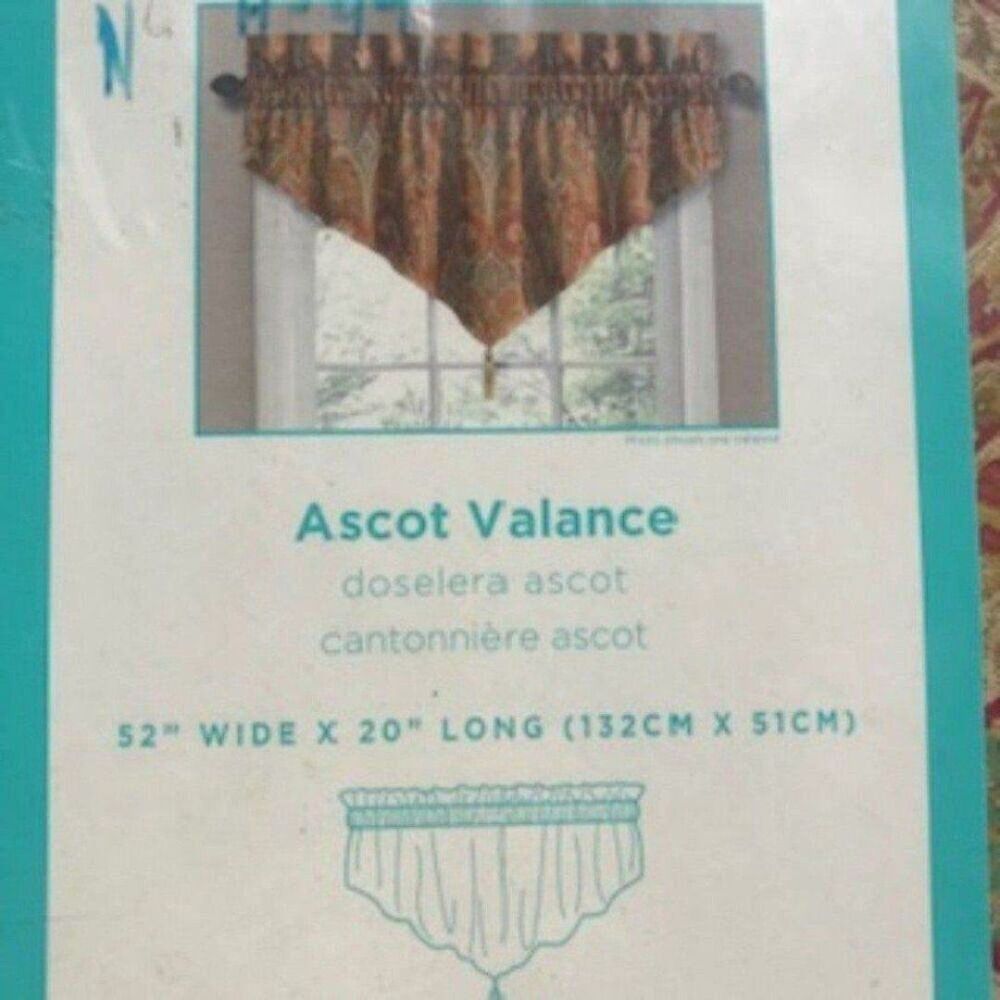 Valance . Waverly "Cashmere" Ruby Ascot ......... Size: 52" Wide x 20" Long - Picture 3 of 4